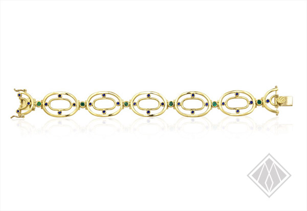 0006_Tracy_Matthews_sapphire and emerald bracelet