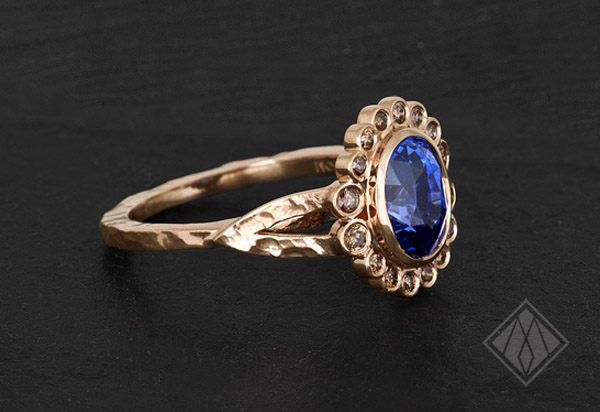 0013_Tracy_Matthews_Sapphire_and_Champagne_Diamond_rose_gold_ring