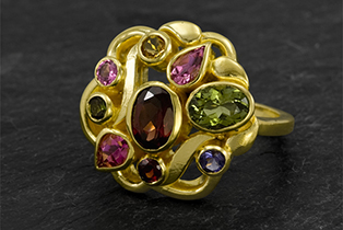 colorful cocktail ring