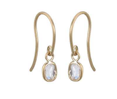 single rosecut diamond earrings