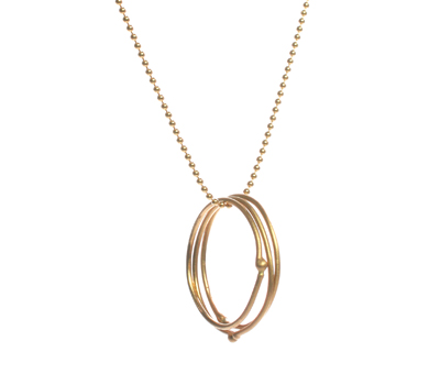 triple drip ring necklace